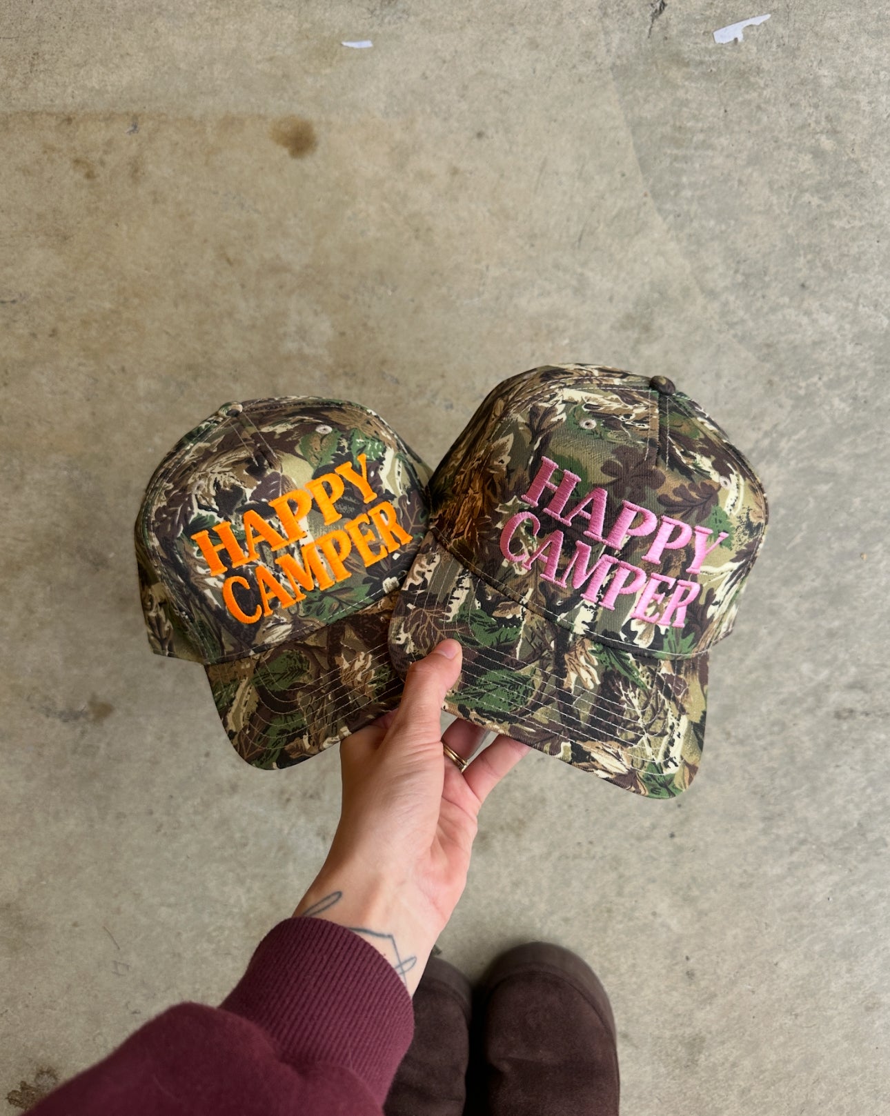 Camo & Neon Happy Camper