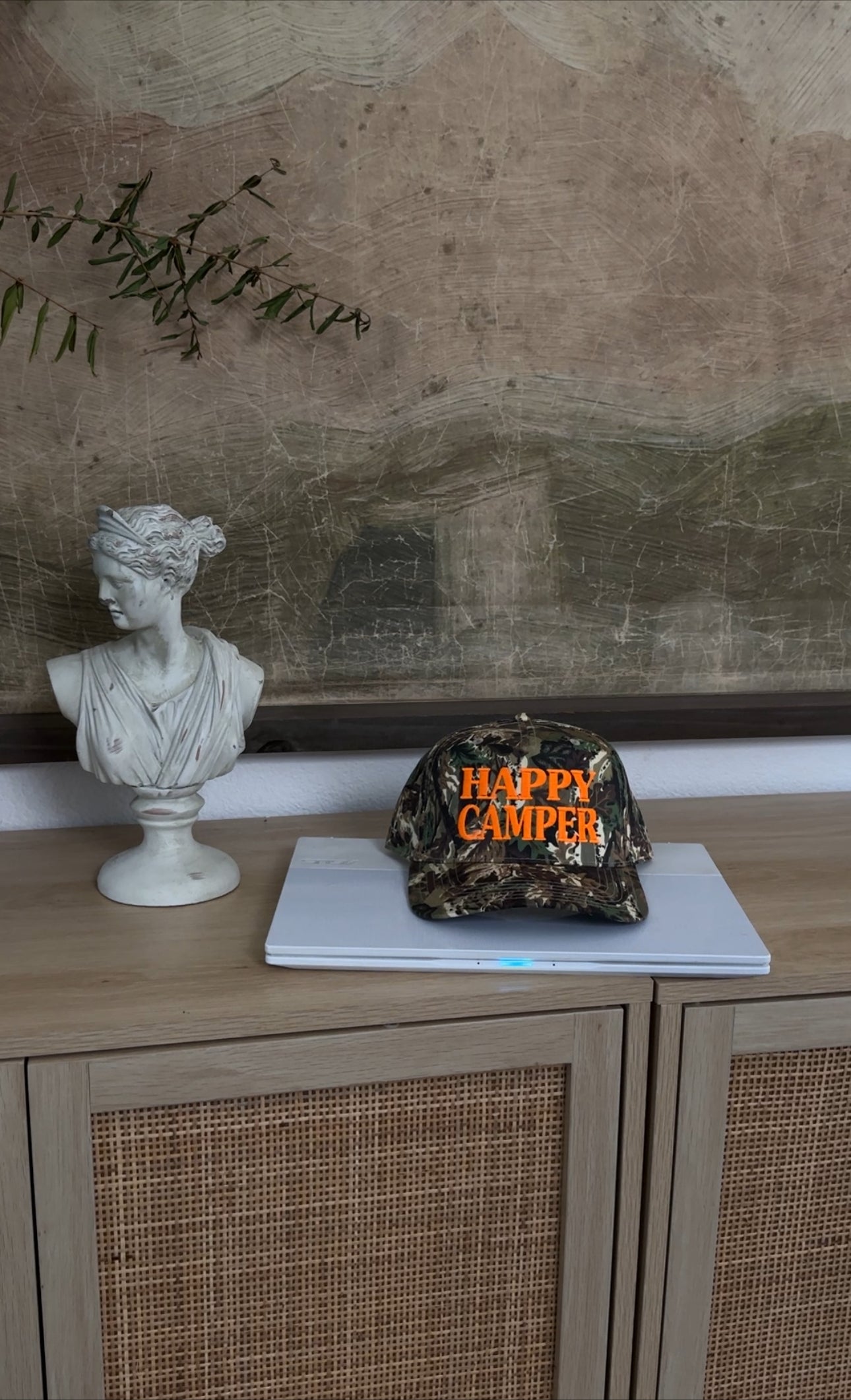 Camo & Neon Happy Camper