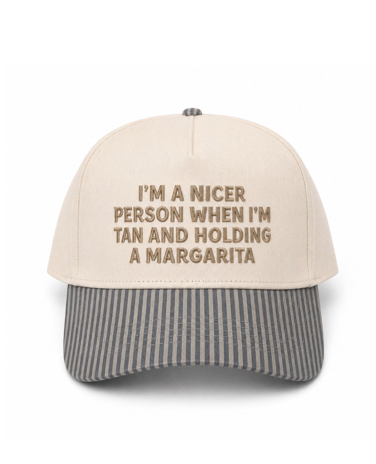 Tan & Holding a Margarita hat