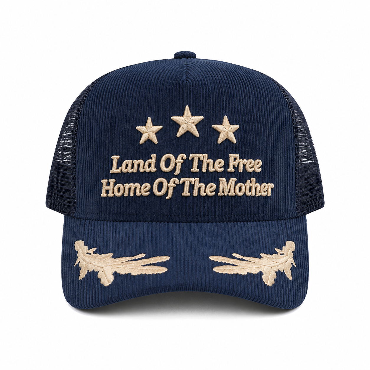 Corduroy Land of the Free Home of the Mother Navy hat