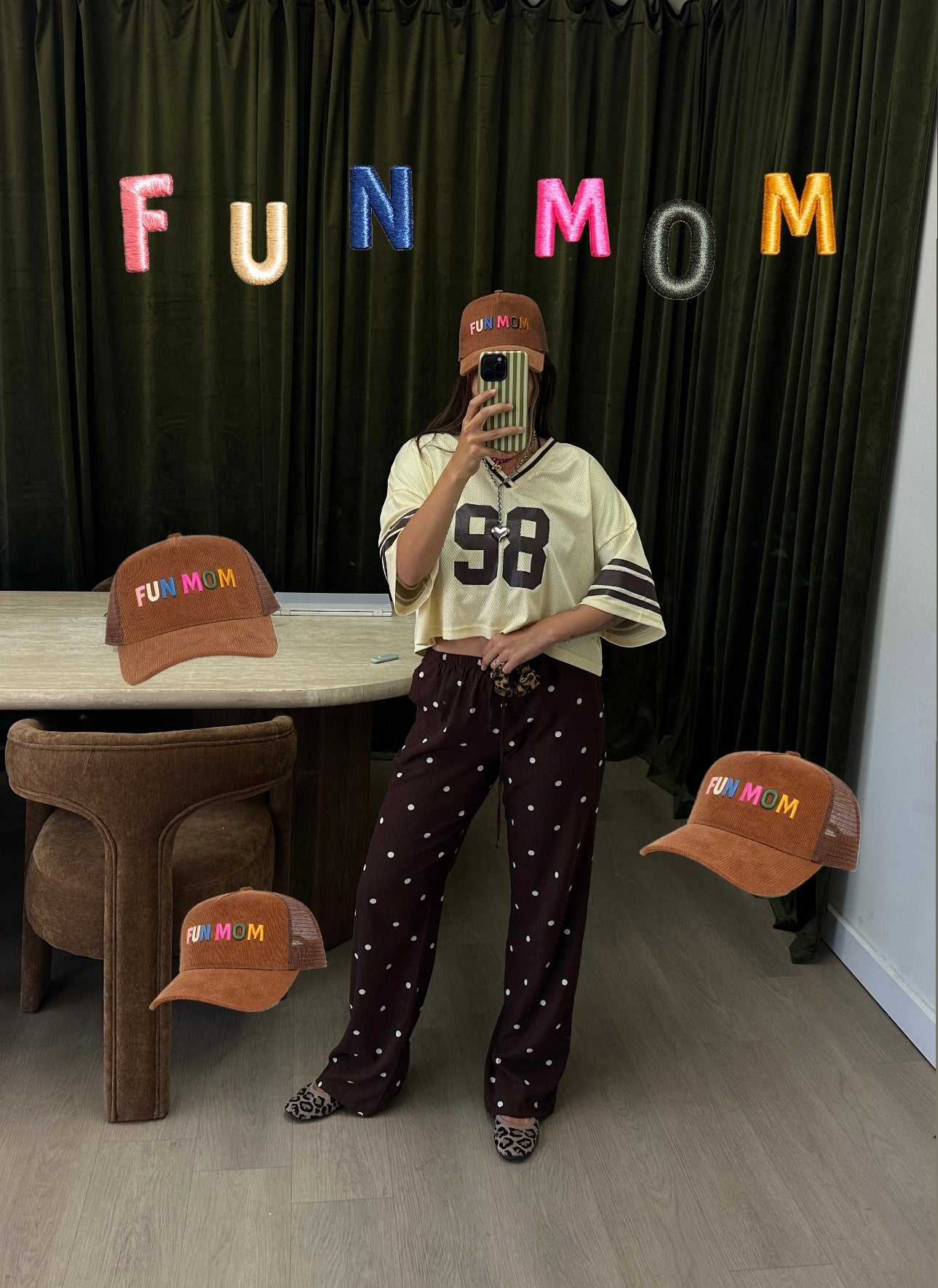 Corduroy Fun Mom hat