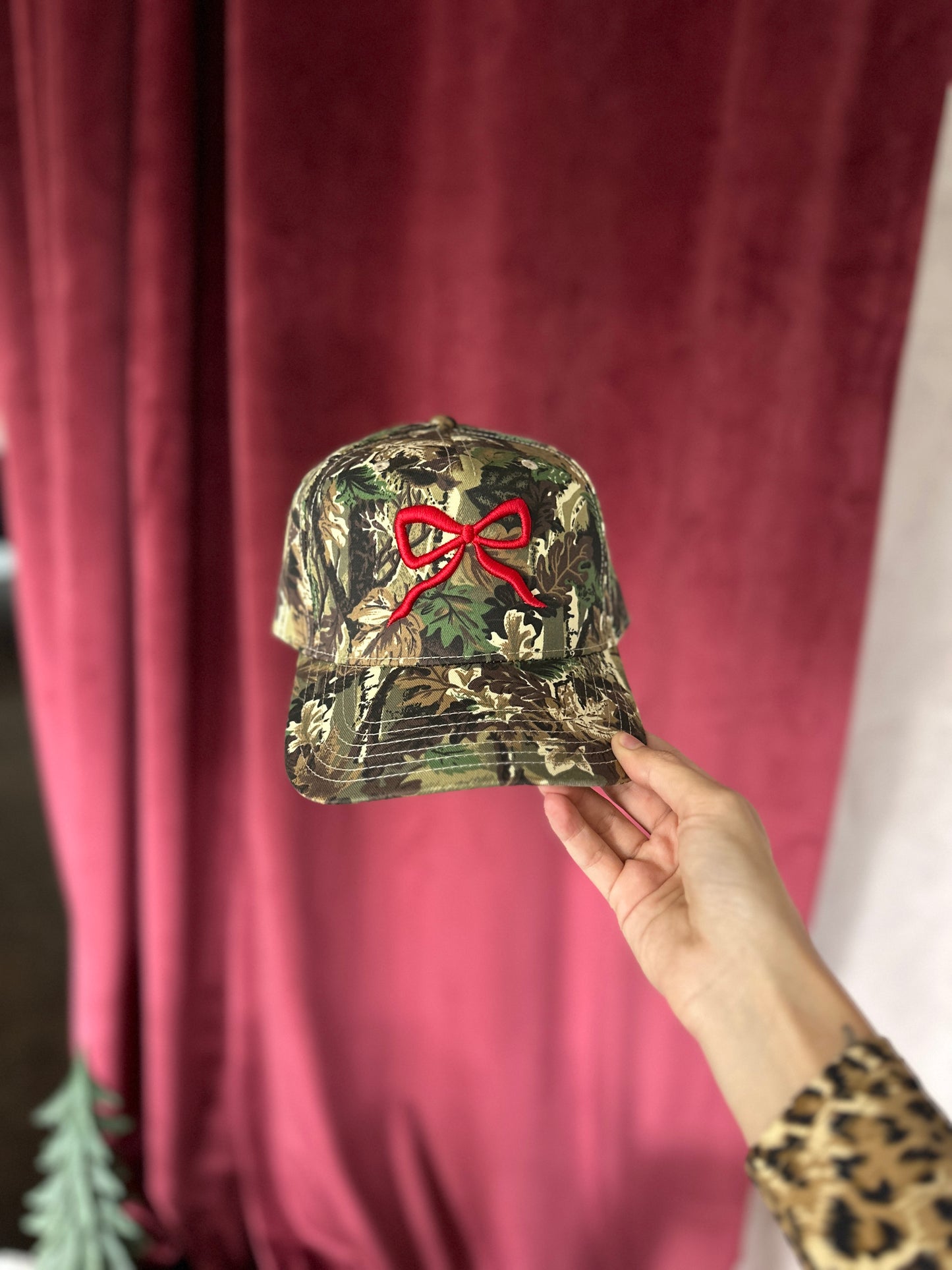 Christmas Collection- Camo Red Bow