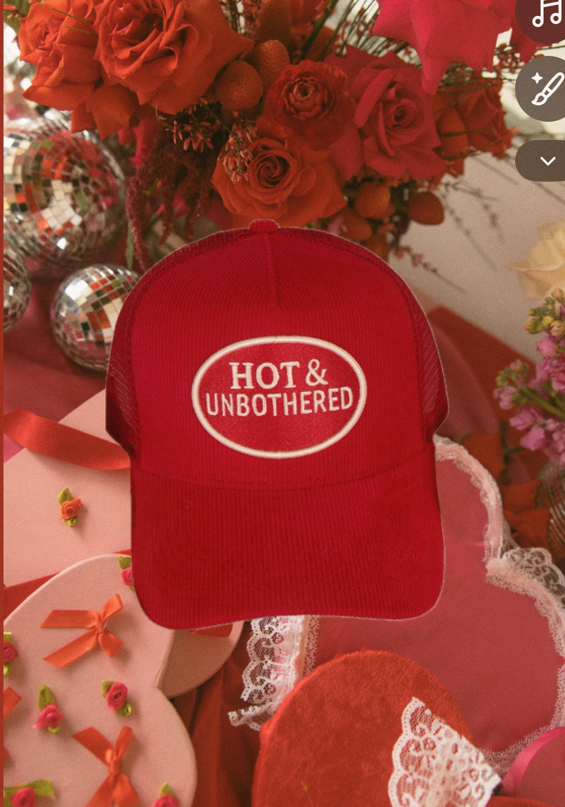 Corduroy HOT & UNBOTHERED hat