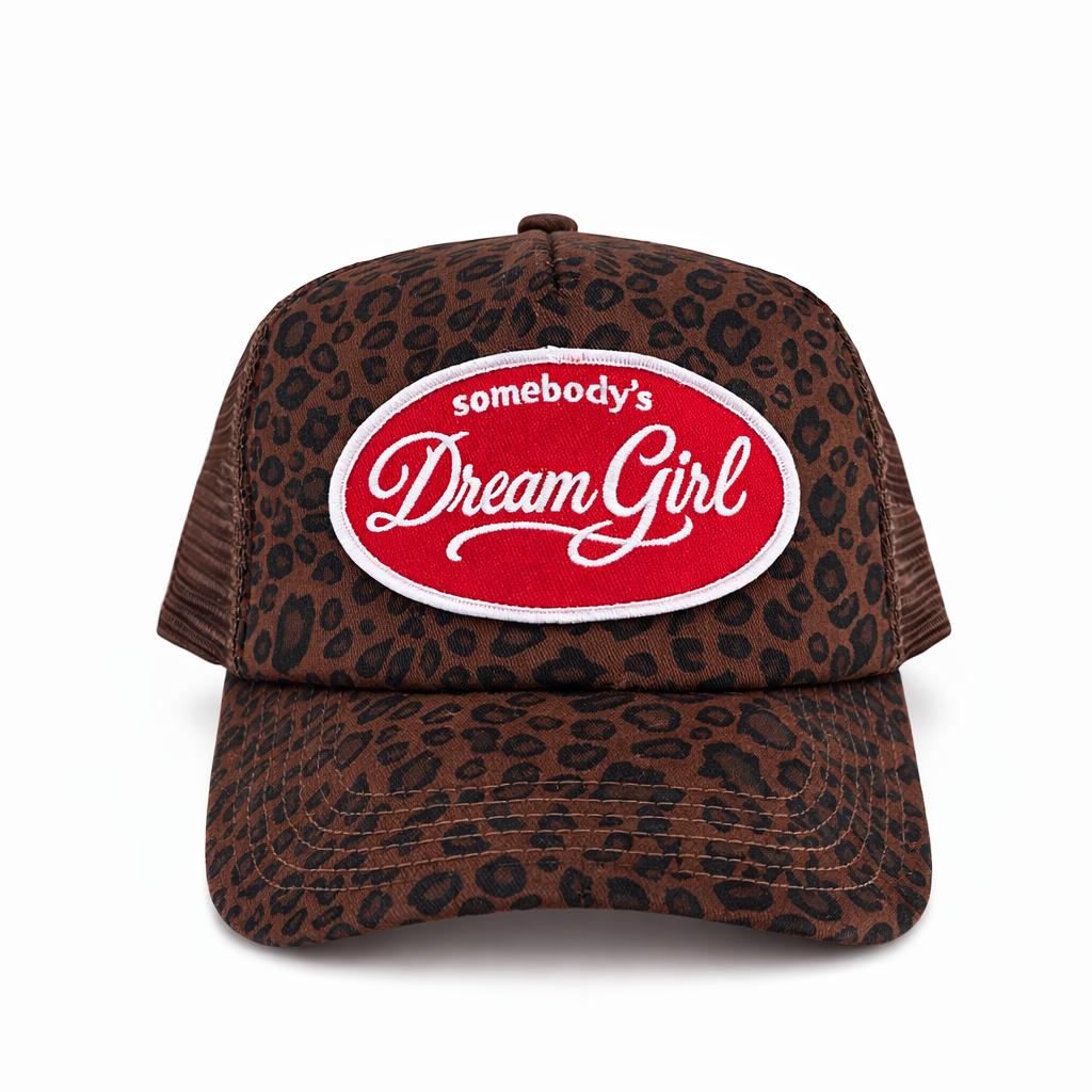 Somebody’s Dream Girl Leopard Trucker hat