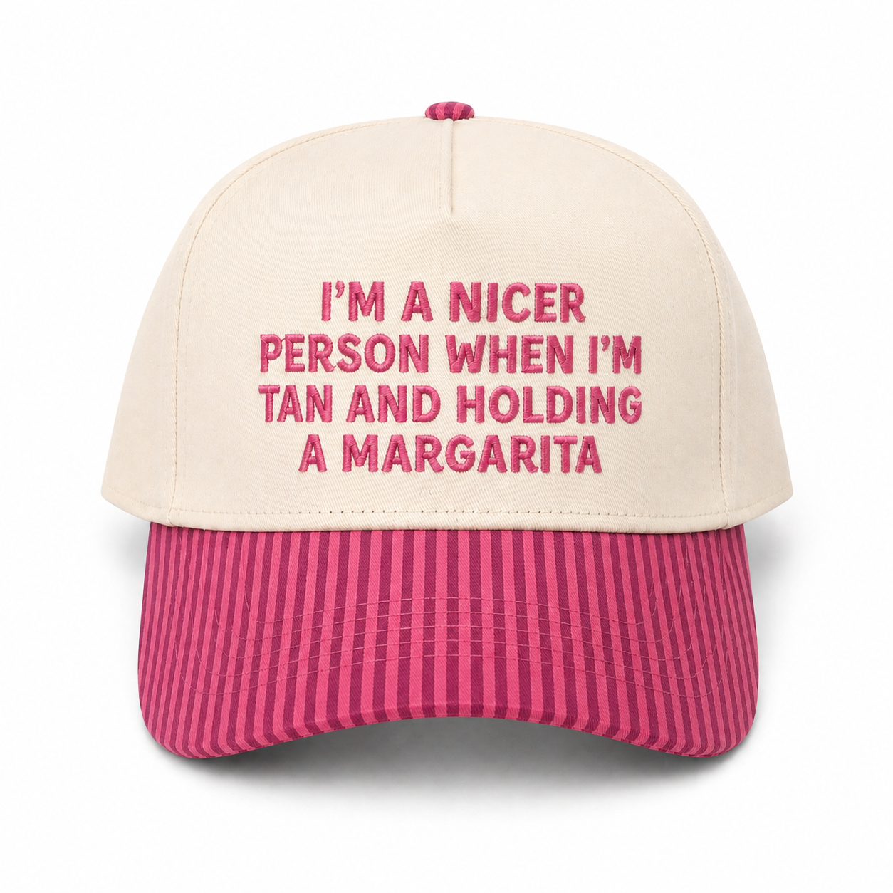 Tan & Holding a Margarita hat