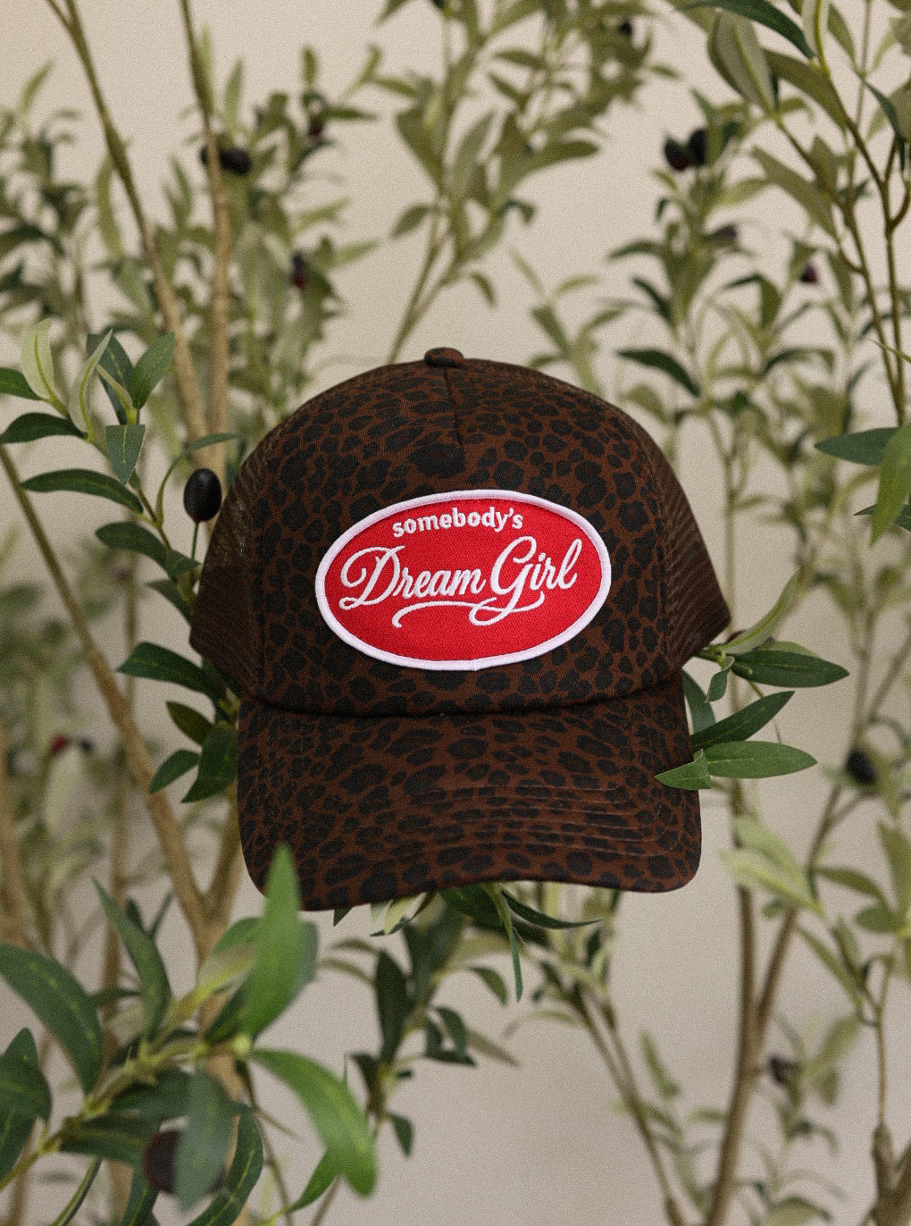 Somebody’s Dream Girl Leopard Trucker hat