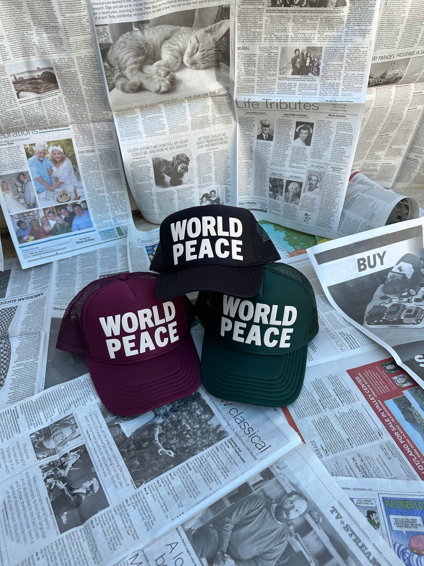 WORLD PEACE Hats