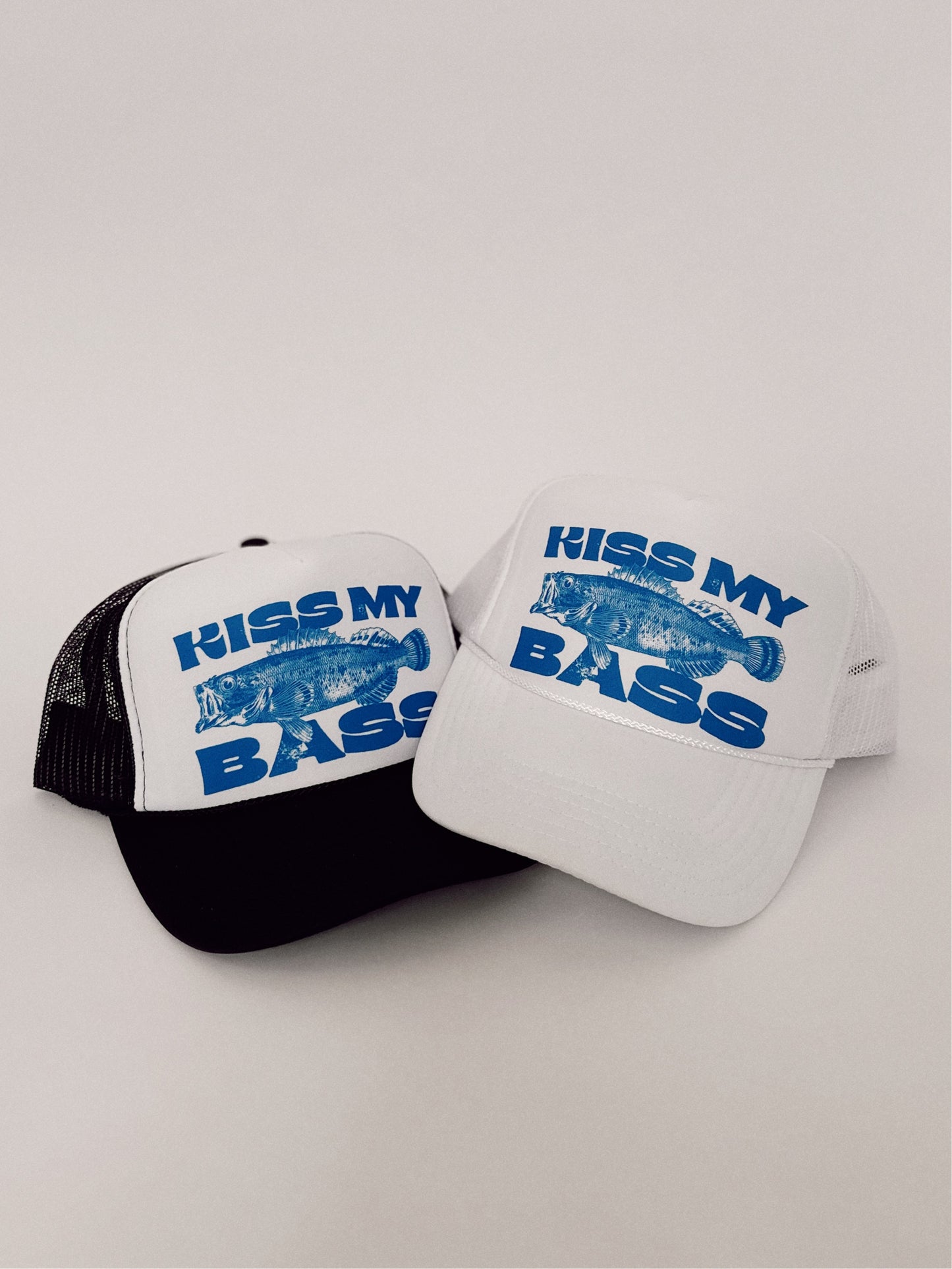 Kiss My Bass trucker hat